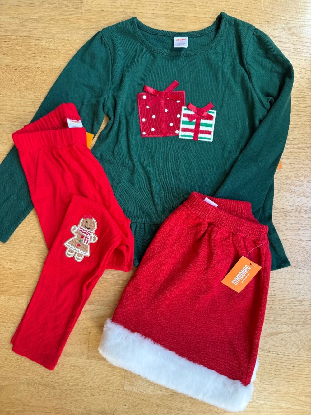 Gymboree Size 8 Girls Holiday Collection Top, Leggings, Skirt